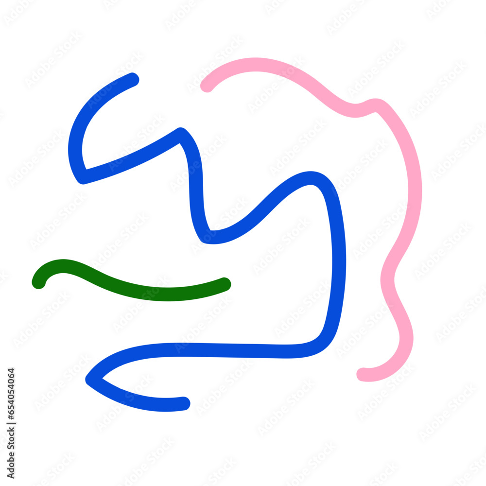 Green blue pink abstract scribble doodle Green blue pink abstract scribble doodle