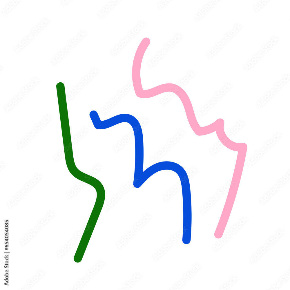 Green blue pink abstract scribble doodle Green blue pink abstract scribble doodle