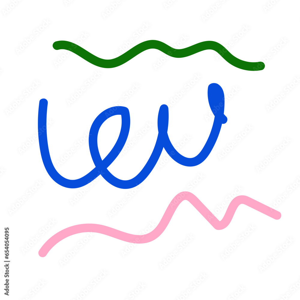 Green blue pink abstract scribble doodle Green blue pink abstract scribble doodle