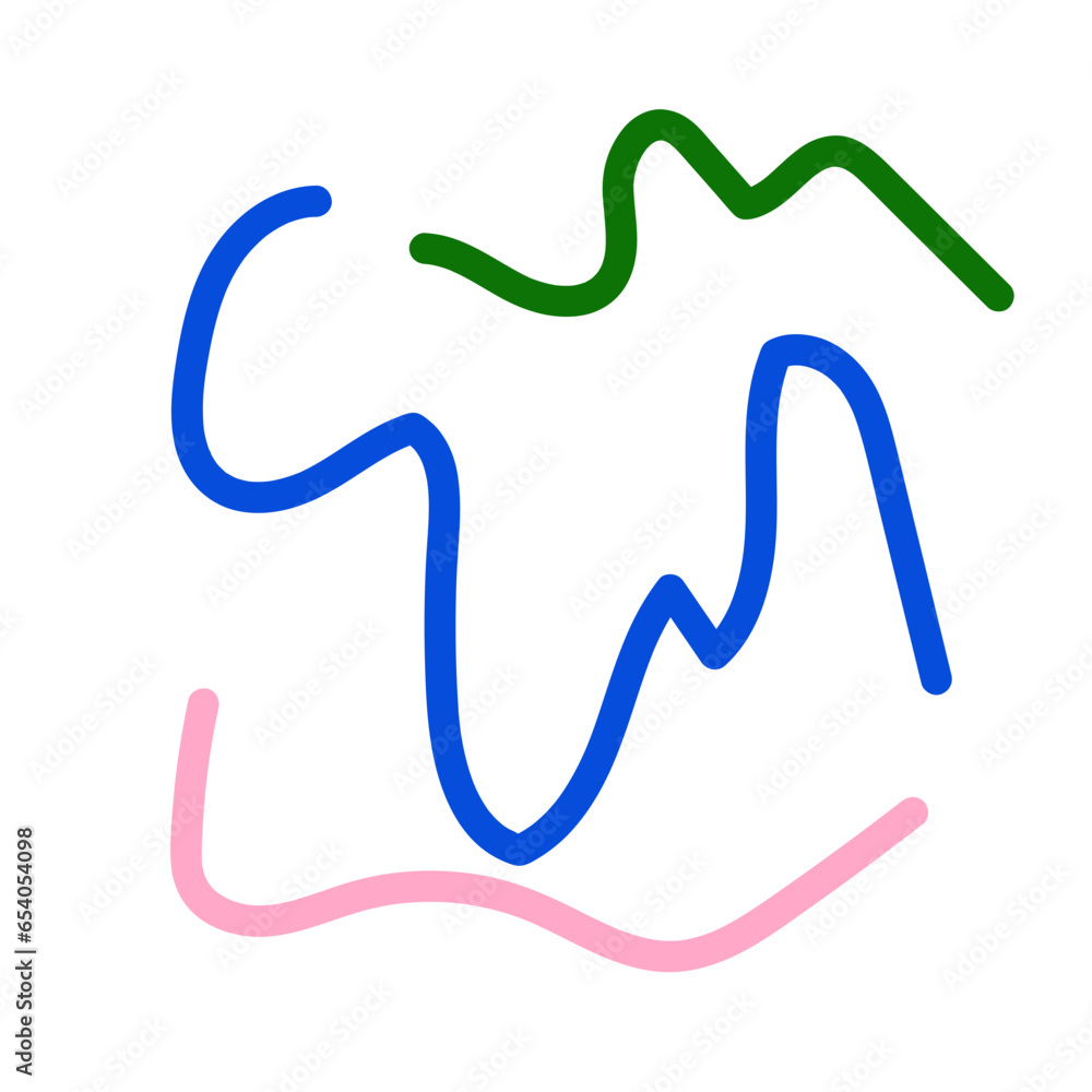 Green blue pink abstract scribble doodle Green blue pink abstract scribble doodle