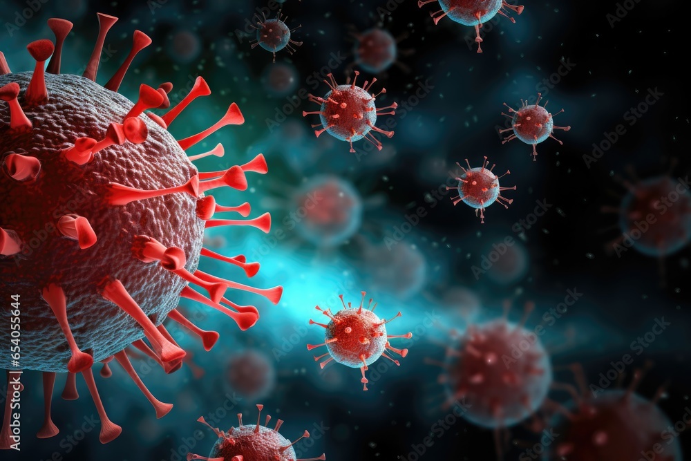 Host immune response combats invading viral particles, promoting defense mechanisms. Host immune response combats invading viral particles, promoting defense mechanisms.