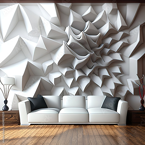 3D Triangle Geometric Shapes Interior Mural Wall Decor Wallpaper