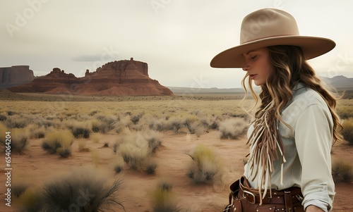 Cowgirl in the desert © Stephanie