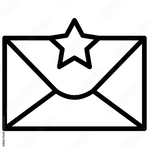 favourites icon illustration design with outline