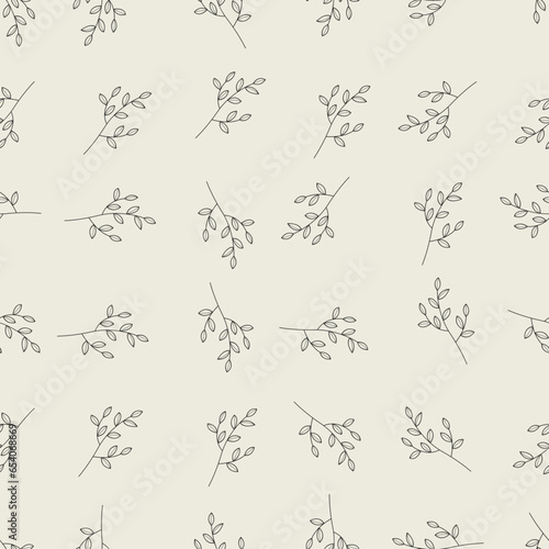 Floral line art seamless pattern. Suitable for backgrounds  wallpapers  fabrics  textiles  wrapping papers  printed materials  and many more.