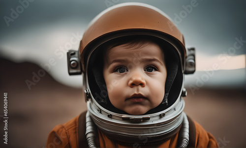 Little astronaut child