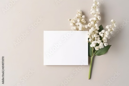 Mock Up Greeting Card, Invitation, Wedding, Shower Flowers