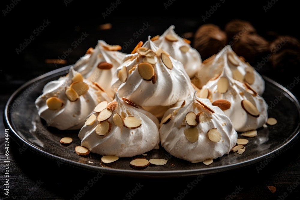 mouthwatering delight of homemade Dutch delicacy: Tempting Almond Meringue Cookies, a scrumptious treat with a delicate, melt-in-your-mouth texture and irresistible almond flavor