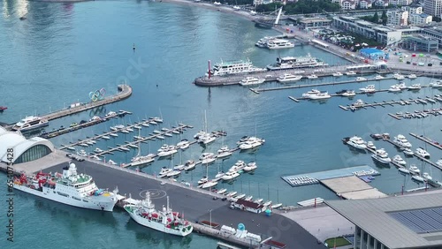 aerial view of Qingdao city china 