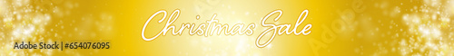 キラキラ光る金色背景のクリスマスバナー