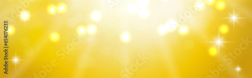 Christmas banner with glittering golden background, with copy space