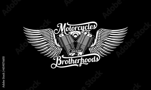 Motorcycle badge, Vintage motor logo