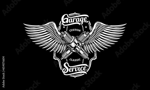 Motorcycle badge, Vintage motor logo