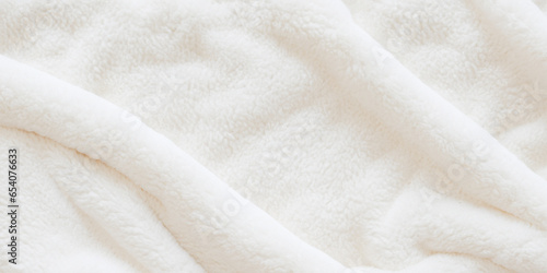 柔らかそうな白い毛布