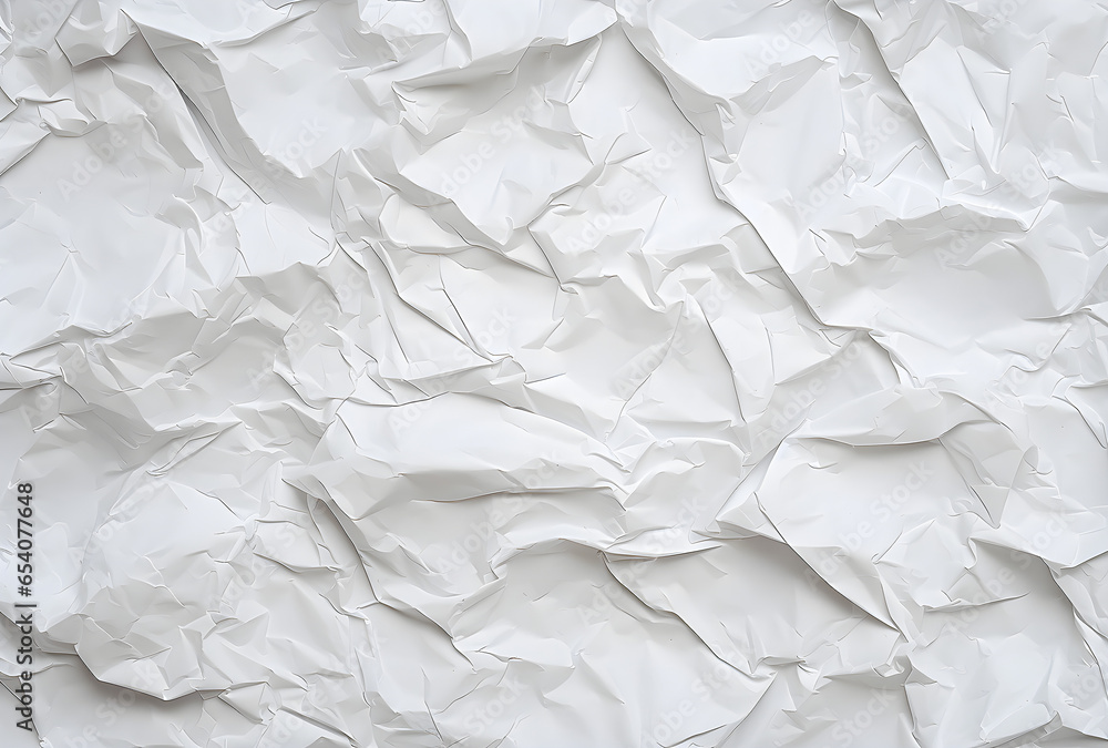 Obraz premium White wrinkled paper background