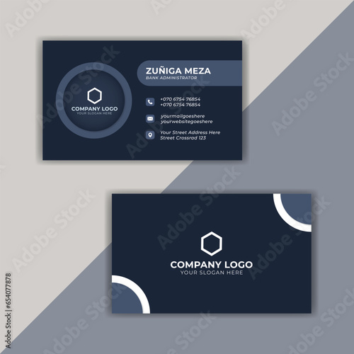 Vector business card template design. Visiting card for business and personal use