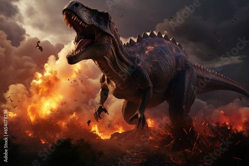 tyrannosaurus rex dinosaur, Generative AI © Nino39