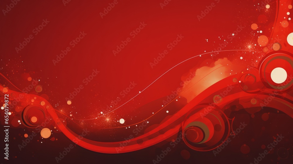 abstract red christmas background with snowflakes and geometrical wave shapes. particles and sprinkles for a holiday celebration new year. shiny lights. wallpaper background for ads. Generative AI abstract red christmas background with snowflakes and geometrical wave shapes. particles and sprinkles for a holiday celebration new year. shiny lights. wallpaper background for ads. Generative AI