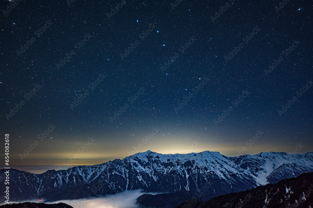 山と北斗七星 山と北斗七星