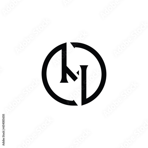 Outstanding professional elegant trendy awesome artistic black and white color OM MO initial based Alphabet icon logo.