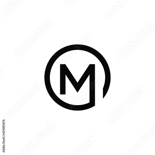 Outstanding professional elegant trendy awesome artistic black and white color OM MO initial based Alphabet icon logo.