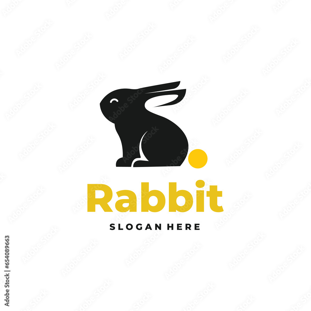 Obraz premium modern rabbit logo vector