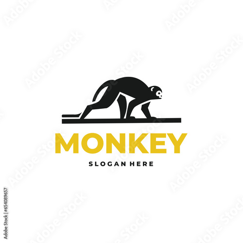 monkey modern logo vector