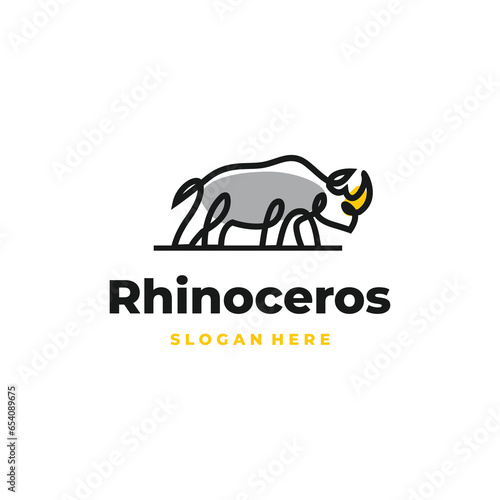 rhino modern logo vector
