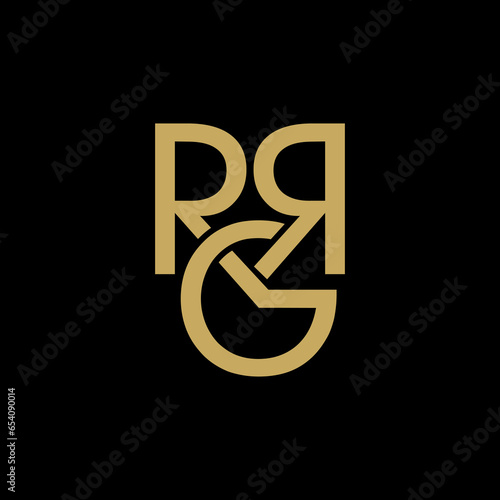 rrg logo , alphabet logo vector photo