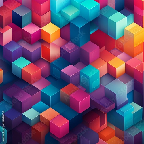 geometric colorful 3d shape pattern background