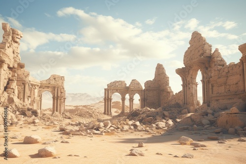 ruins of the ancient city, Generative AI