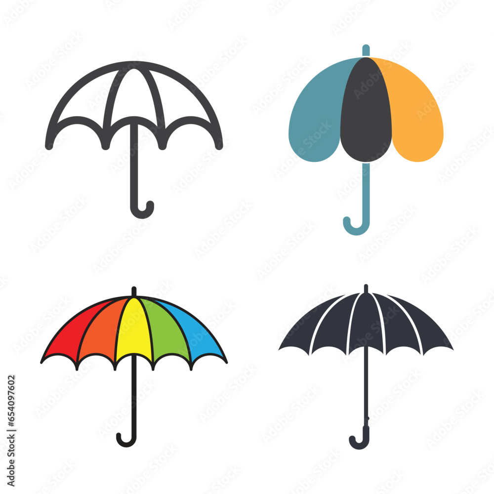 Umbrella logo vector icon