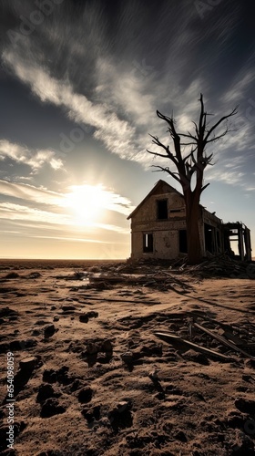 Forgotten Home Relic: A Decaying Desert Dwelling. Generative AI 7