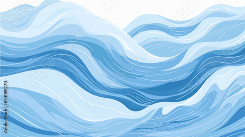 Blue water wave sea line pattern background vector illustration.