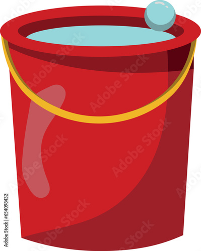 red bucket illustration