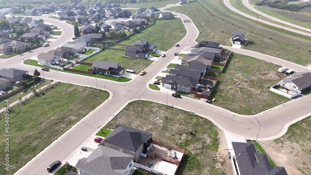 Elevate your perspective with this aerial view of the Parkridge Extension in Saskatoon
