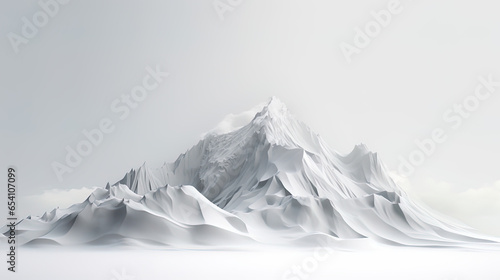 Snow mountain silhouettes and graphics during mountaineering season © will