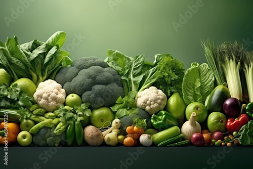 Vegetable Arrangement with Blank Space
