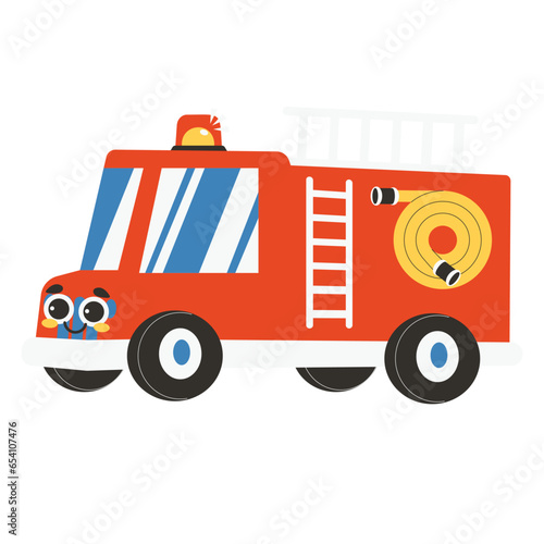 Bright Red Playful Firetruck | Cute Transportation