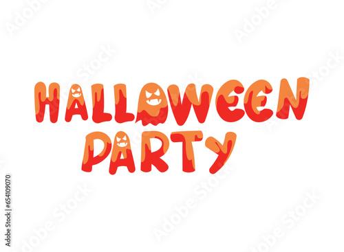halloween party calligraphy