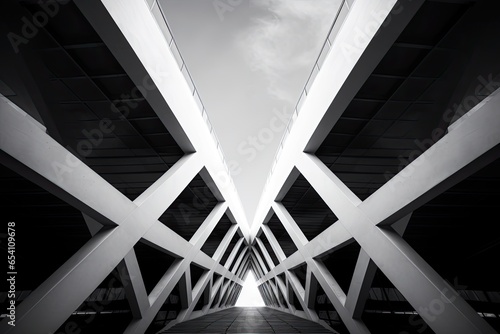 Abstract architecture symmetrical lines and shapes