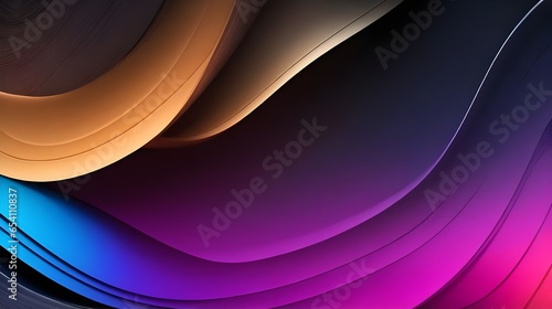 a colorful abstract background with a curved curve.Ai generated
