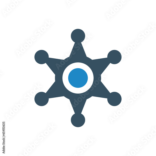 sheriff star icon vector illustration
