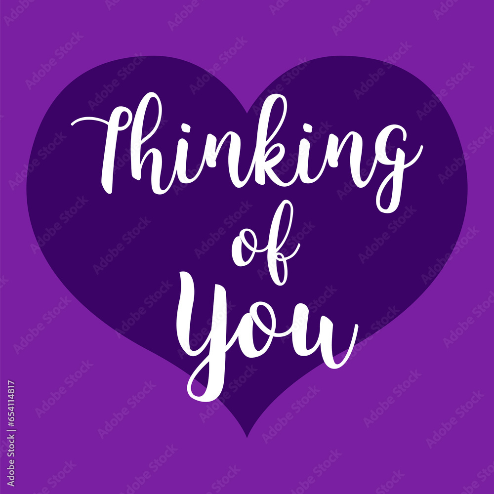 Digital png illustration of heart with thinking of you text on transparent background Digital png illustration of heart with thinking of you text on transparent background