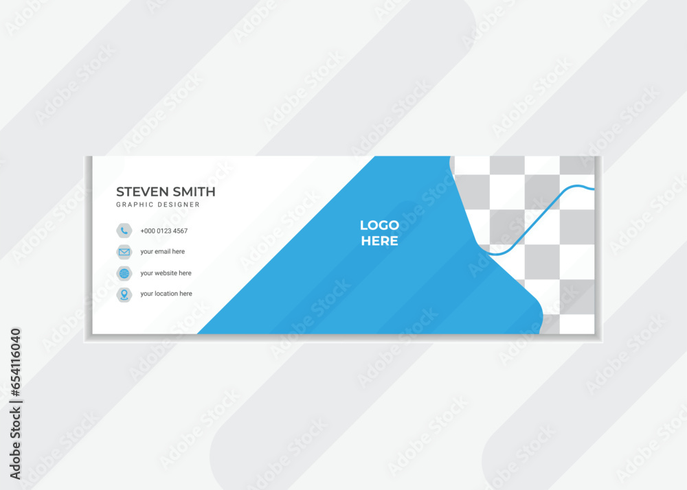 E-mail signature design template. modern email signature with sky blue color. E-mail signature design template. modern email signature with sky blue color.