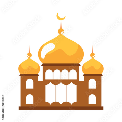 taj mahal icon isolated