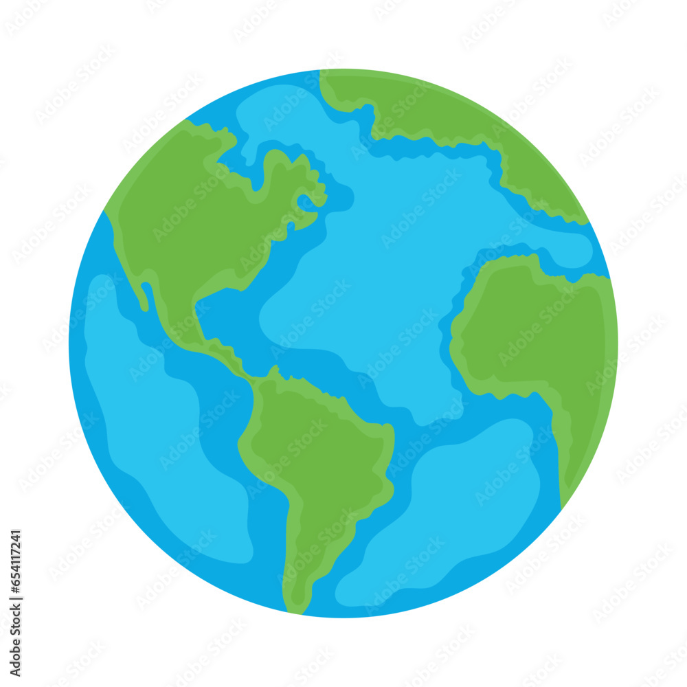 earth planet icon isolated