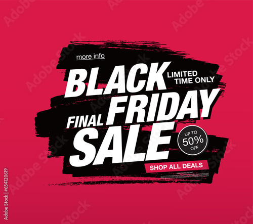 black friday sale banner layout design  vector ilustration