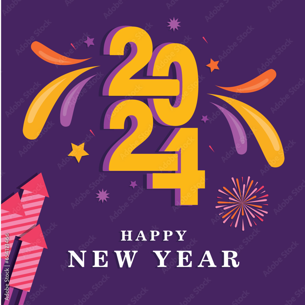 free vector happy new year 2024 free vector happy new year 2024