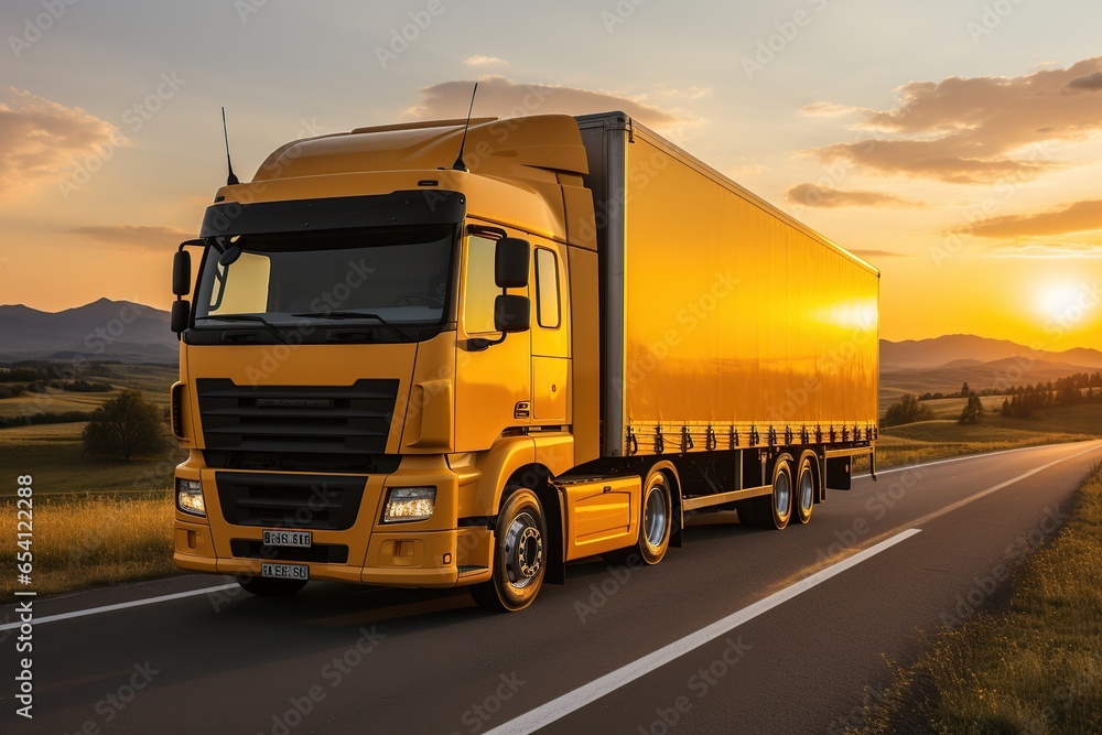 Logistics import export and cargo transportation industry concept of Container. Logistics by container truck Logistics import export and cargo transportation industry concept of Container. Logistics by container truck